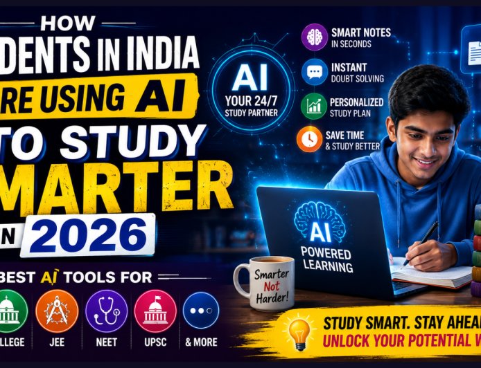 How Students in India Are Using AI to Study Smarter in 2026 | Best AI Tools for School, College, JEE, NEET, UPSC & More
