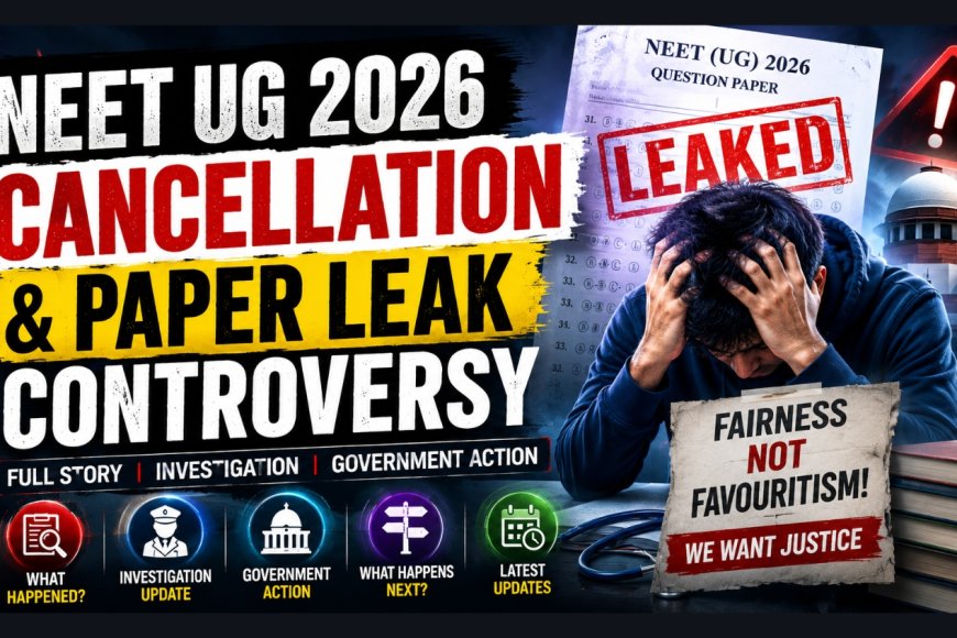 NEET UG 2026 Cancellation & Paper Leak Controversy: Full Story, Investigation, Government Action, What Happens Next & Latest Updates