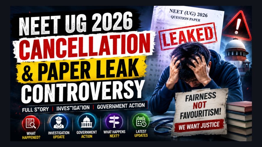 NEET UG 2026 Cancellation & Paper Leak Controversy: Full Story, Investigation, Government Action, What Happens Next & Latest Updates