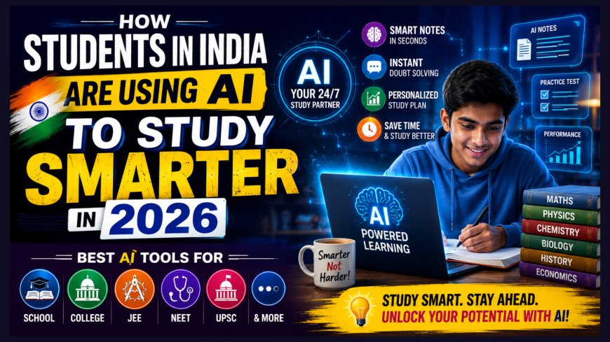 How Students in India Are Using AI to Study Smarter in 2026 | Best AI Tools for School, College, JEE, NEET, UPSC & More