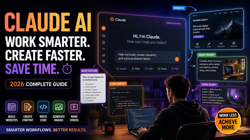 How to Use Claude AI to Work Smarter, Create Faster & Save Time | 2026 Complete Guide