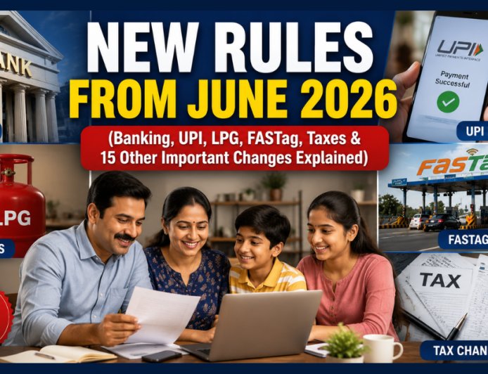New Rules From June 2026: Banking, UPI, LPG, FASTag, Taxes & 15 Other Important Changes Explained