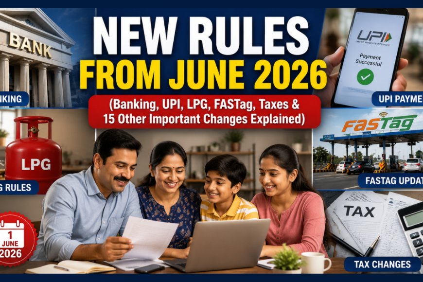 New Rules From June 2026: Banking, UPI, LPG, FASTag, Taxes & 15 Other Important Changes Explained